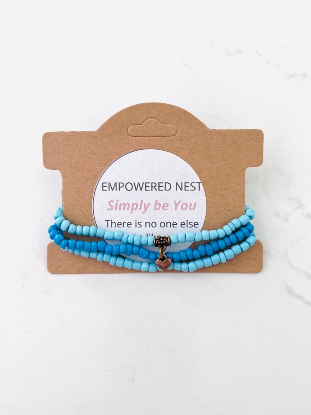 Simply Be You Bracelet Set |  Copper Heart Charm |  Authenticity & Self Love